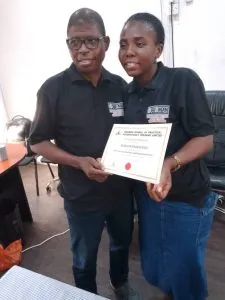 Presentation of certificate.