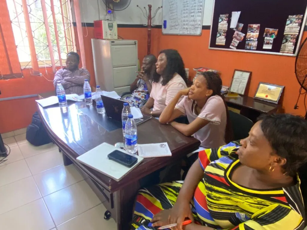 Participants at a Bodman School training session