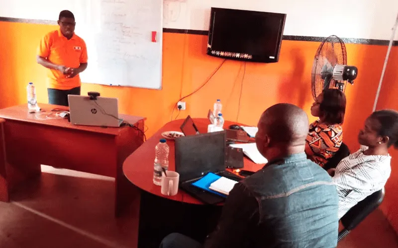 Participants at a Bodman School training session